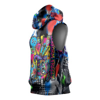 Edinburgh Fringe Festival Sleeveless Hoodie Fringe Vibes Graffiti Seagull Scotland Bagpipes Street Art