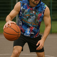Edinburgh Fringe Festival Sleeveless Hoodie Fringe Vibes Graffiti Seagull Scotland Bagpipes Street Art