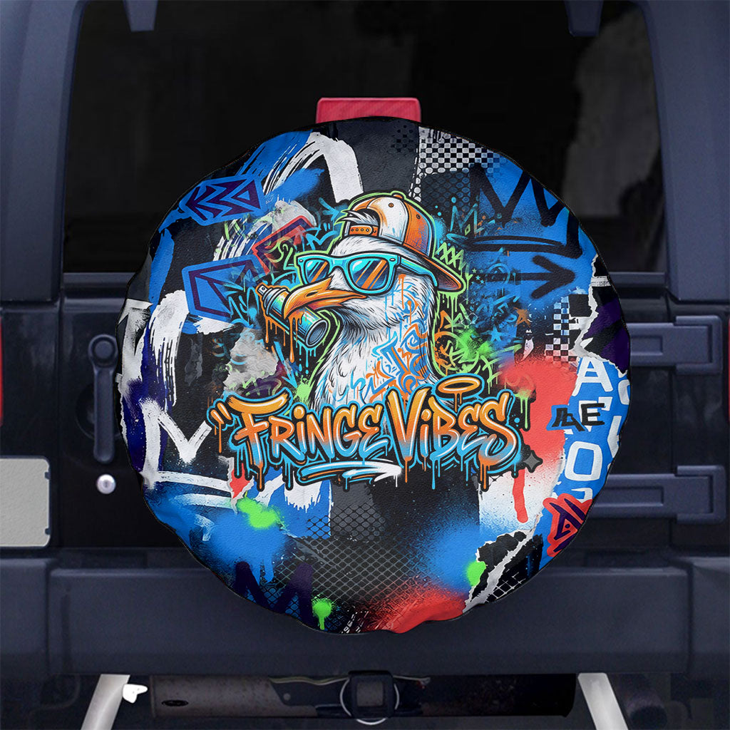 Edinburgh Fringe Festival Spare Tire Cover Fringe Vibes Graffiti Seagull Scotland Bagpipes Street Art