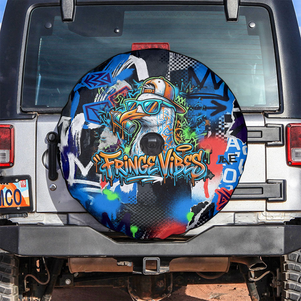 Edinburgh Fringe Festival Spare Tire Cover Fringe Vibes Graffiti Seagull Scotland Bagpipes Street Art