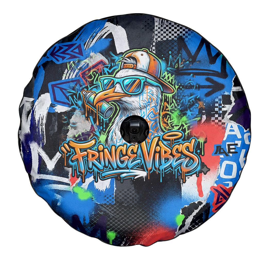 Edinburgh Fringe Festival Spare Tire Cover Fringe Vibes Graffiti Seagull Scotland Bagpipes Street Art