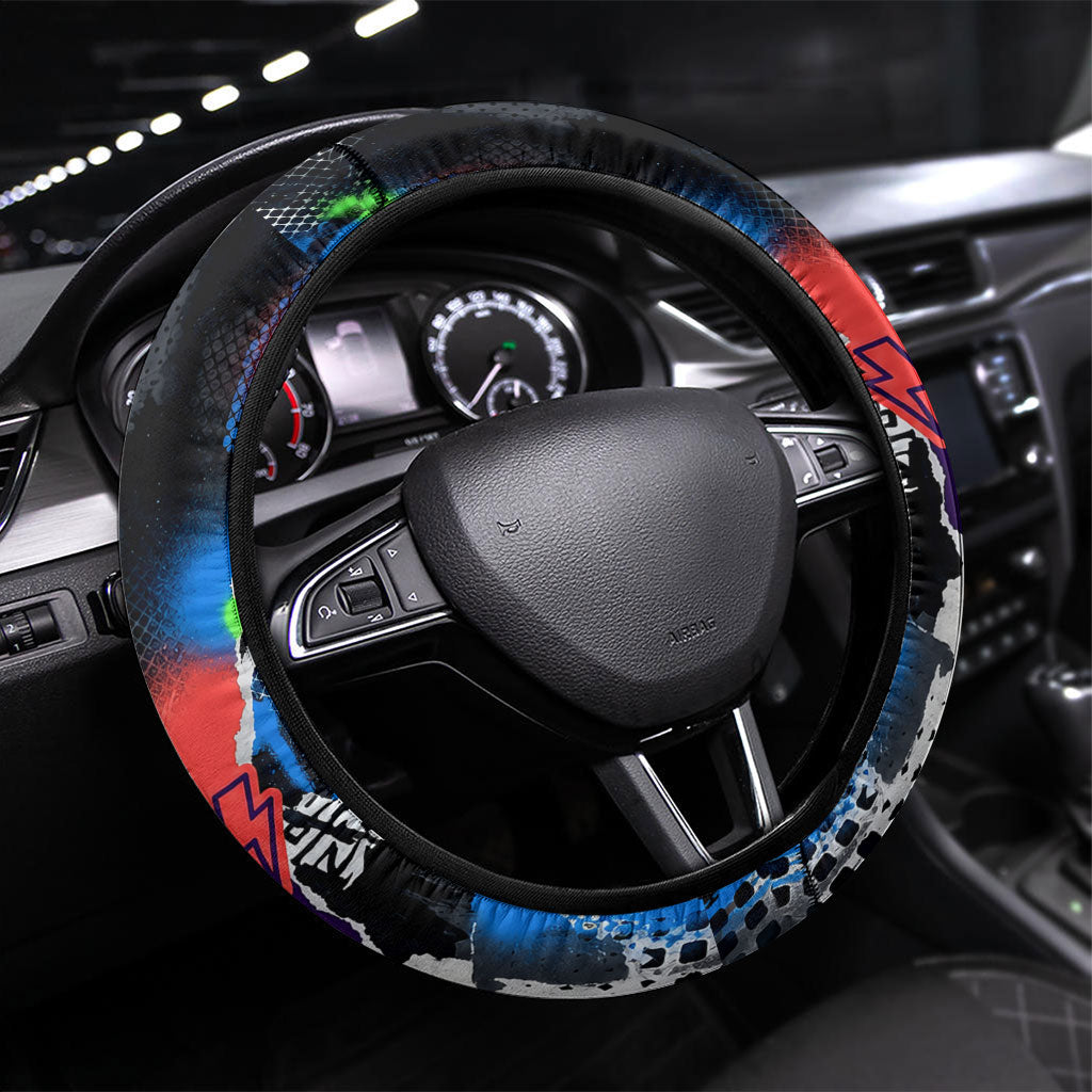 Edinburgh Fringe Festival Steering Wheel Cover Fringe Vibes Graffiti Seagull Scotland Bagpipes Street Art