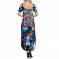 Edinburgh Fringe Festival Summer Maxi Dress Fringe Vibes Graffiti Seagull Scotland Bagpipes Street Art
