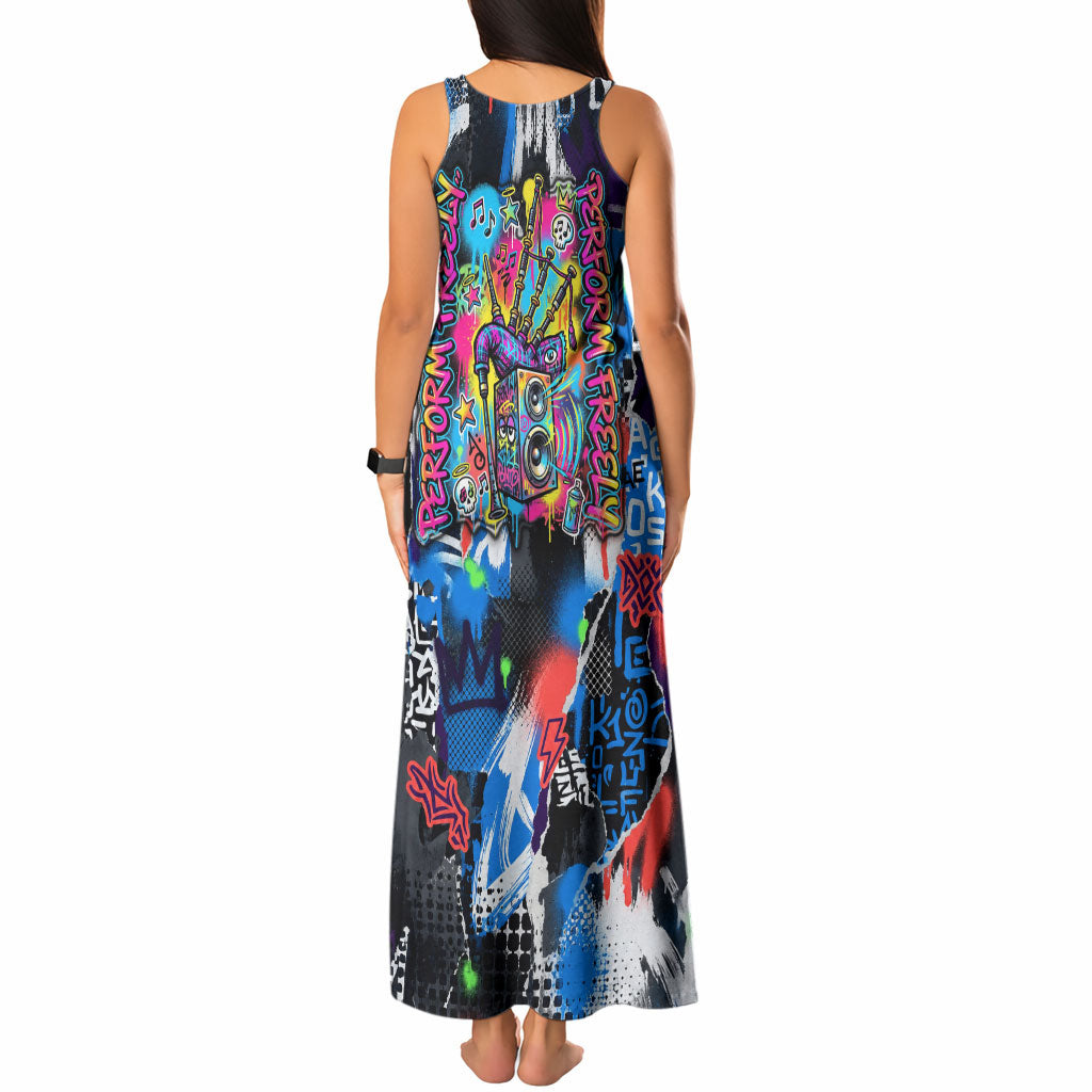 Edinburgh Fringe Festival Tank Maxi Dress Fringe Vibes Graffiti Seagull Scotland Bagpipes Street Art