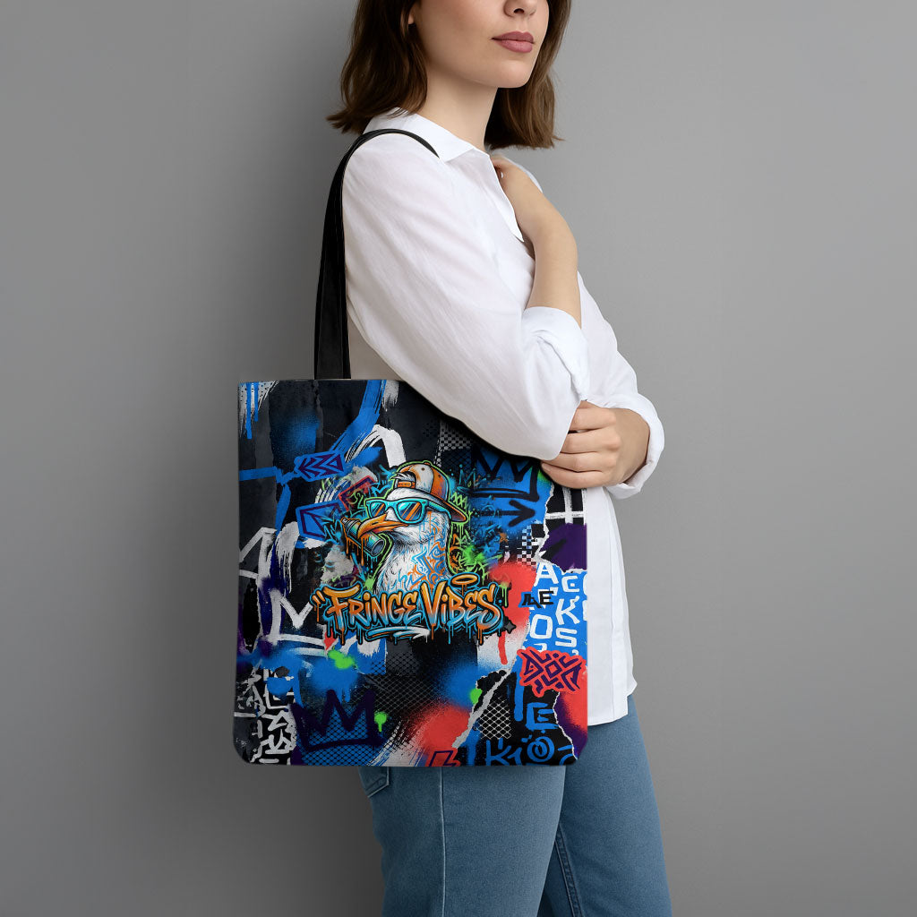 Edinburgh Fringe Festival Tote Bag Fringe Vibes Graffiti Seagull Scotland Bagpipes Street Art