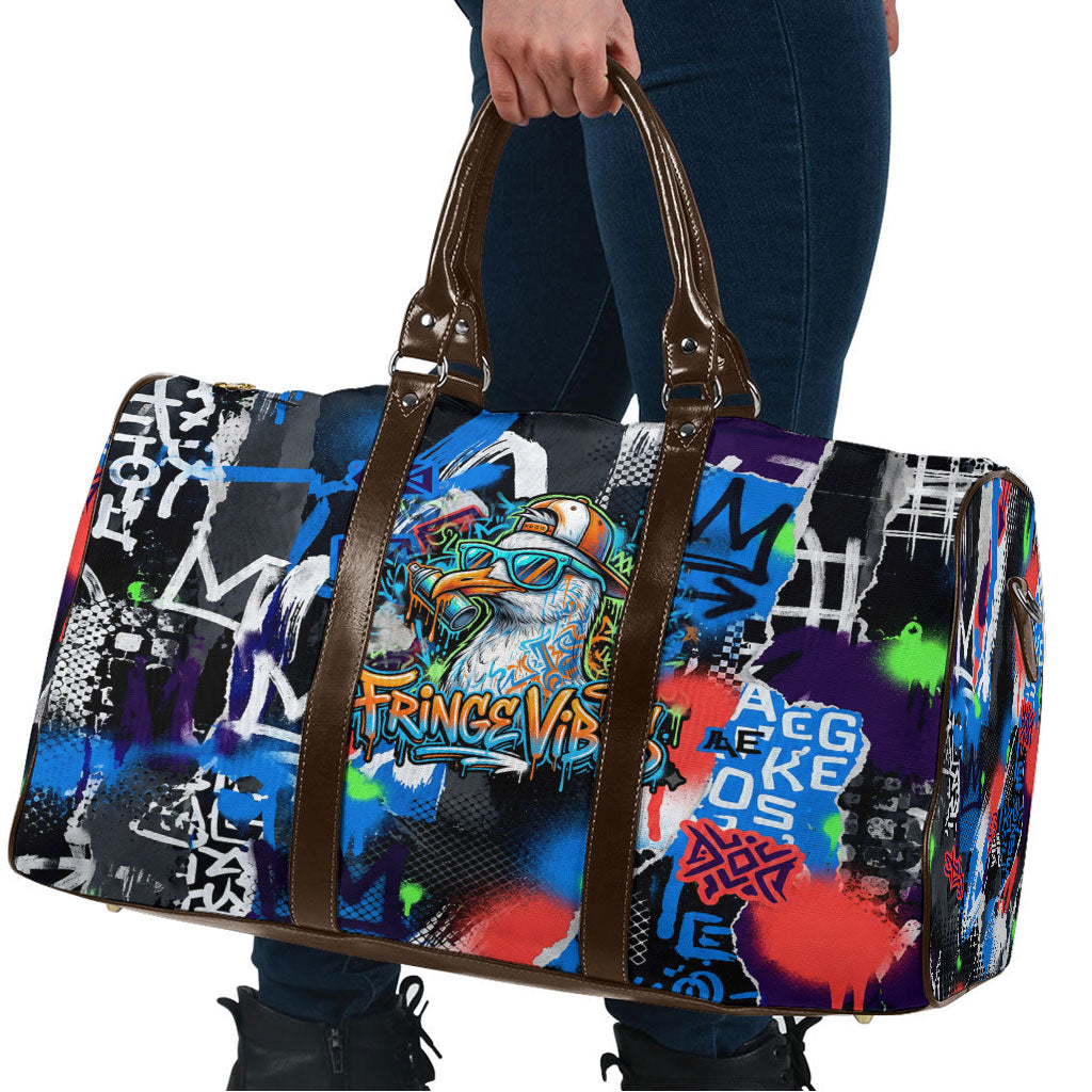 Edinburgh Fringe Festival Travel Bag Fringe Vibes Graffiti Seagull Scotland Bagpipes Street Art