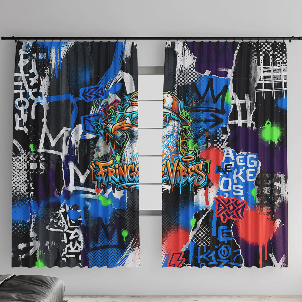 Edinburgh Fringe Festival Window Curtain Fringe Vibes Graffiti Seagull Scotland Bagpipes Street Art
