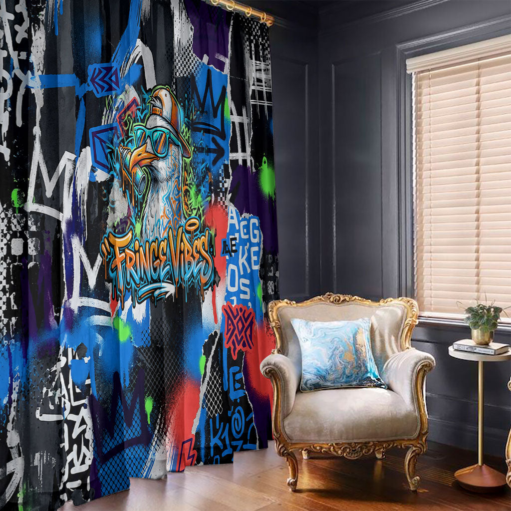 Edinburgh Fringe Festival Window Curtain Fringe Vibes Graffiti Seagull Scotland Bagpipes Street Art