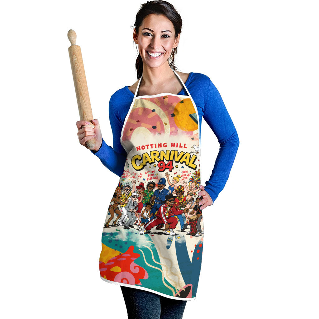 Notting Hill Carnival 94 Apron Vintage Festival Music Caribbean Dancers Steel Drums Pop Art