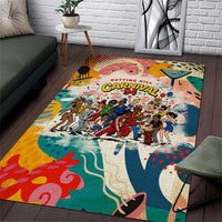 Notting Hill Carnival 94 Area Rug Vintage Festival Music Caribbean Dancers Steel Drums Pop Art