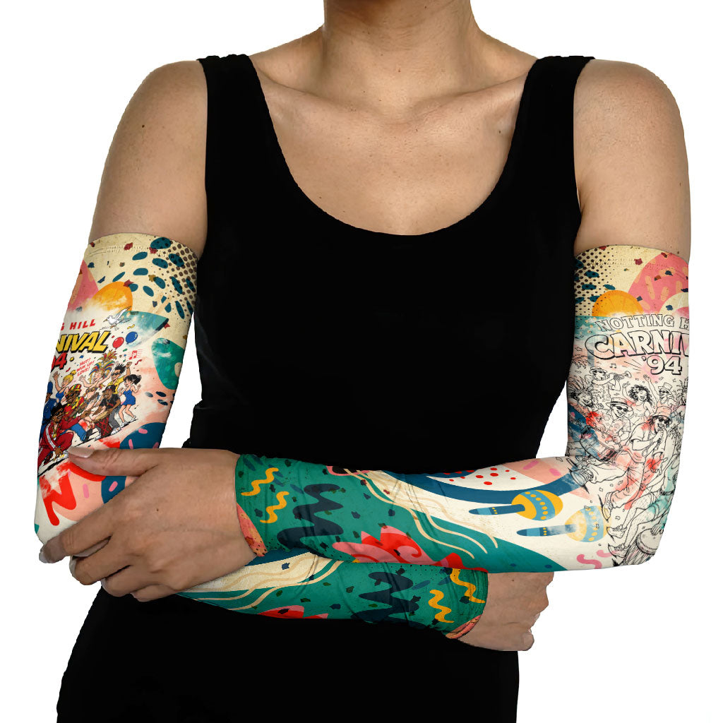 Notting Hill Carnival 94 Arm Sleeves Vintage Festival Music Caribbean Dancers Steel Drums Pop Art