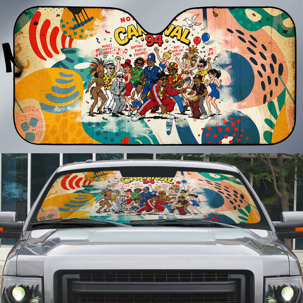 Notting Hill Carnival 94 Auto Sun Shade Vintage Festival Music Caribbean Dancers Steel Drums Pop Art