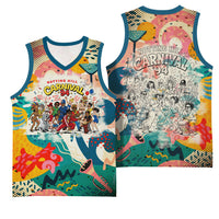 Notting Hill Carnival 94 Basketball Jersey Vintage Festival Music Caribbean Dancers Steel Drums Pop Art