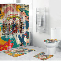 Notting Hill Carnival 94 Bathroom Set Vintage Festival Music Caribbean Dancers Steel Drums Pop Art