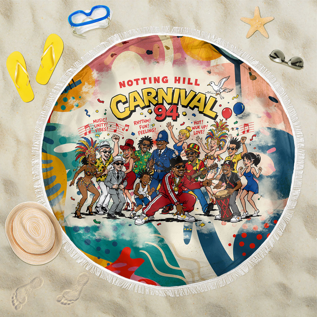 Notting Hill Carnival 94 Beach Blanket Vintage Festival Music Caribbean Dancers Steel Drums Pop Art