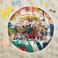 Notting Hill Carnival 94 Beach Blanket Vintage Festival Music Caribbean Dancers Steel Drums Pop Art