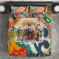 Notting Hill Carnival 94 Bedding Set Vintage Festival Music Caribbean Dancers Steel Drums Pop Art