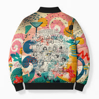 Notting Hill Carnival 94 Bomber Puffer Jacket Vintage Festival Music Caribbean Dancers Steel Drums Pop Art