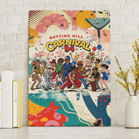 Notting Hill Carnival 94 Canvas Wall Art Vintage Festival Music Caribbean Dancers Steel Drums Pop Art