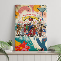 Notting Hill Carnival 94 Canvas Wall Art Vintage Festival Music Caribbean Dancers Steel Drums Pop Art