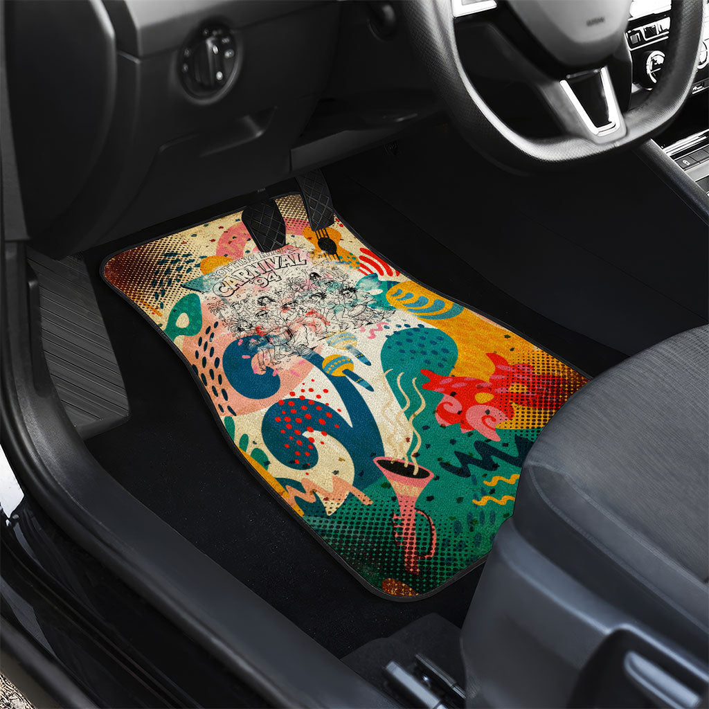 Notting Hill Carnival 94 Car Mats Vintage Festival Music Caribbean Dancers Steel Drums Pop Art