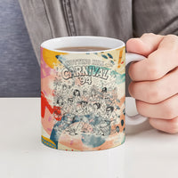 Notting Hill Carnival 94 Ceramic Mug Vintage Festival Music Caribbean Dancers Steel Drums Pop Art