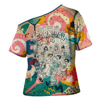 Notting Hill Carnival 94 Cross Shoulder Shirt Vintage Festival Music Caribbean Dancers Steel Drums Pop Art