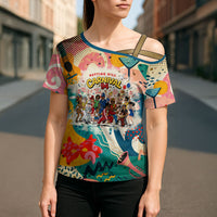 Notting Hill Carnival 94 Cross Shoulder Shirt Vintage Festival Music Caribbean Dancers Steel Drums Pop Art