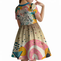 Notting Hill Carnival 94 Kid Short Sleeve Dress Vintage Festival Music Caribbean Dancers Steel Drums Pop Art