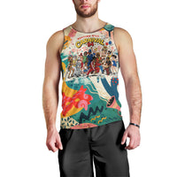 Notting Hill Carnival 94 Men Tank Top Vintage Festival Music Caribbean Dancers Steel Drums Pop Art