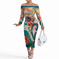 Notting Hill Carnival 94 Off The Shoulder Long Sleeve Dress Vintage Festival Music Caribbean Dancers Steel Drums Pop Art