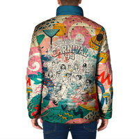 Notting Hill Carnival 94 Padded Jacket Vintage Festival Music Caribbean Dancers Steel Drums Pop Art