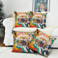 Notting Hill Carnival 94 Pillow Cover Vintage Festival Music Caribbean Dancers Steel Drums Pop Art