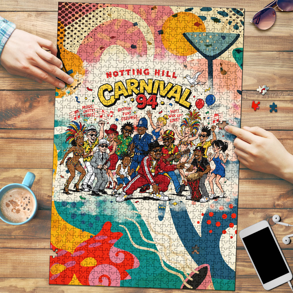 Notting Hill Carnival 94 Puzzle Vintage Festival Music Caribbean Dancers Steel Drums Pop Art