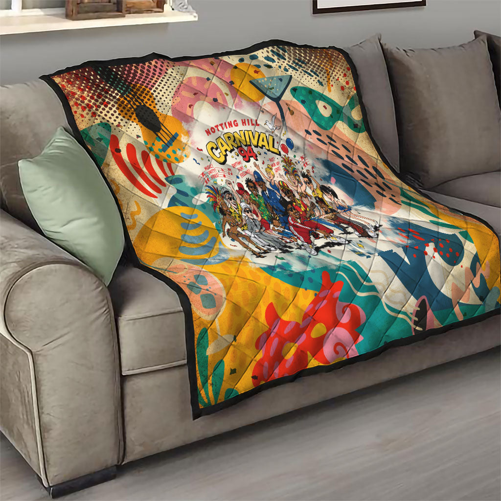 Notting Hill Carnival 94 Quilt Vintage Festival Music Caribbean Dancers Steel Drums Pop Art