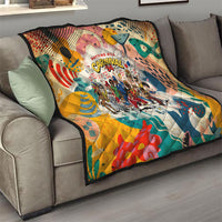 Notting Hill Carnival 94 Quilt Vintage Festival Music Caribbean Dancers Steel Drums Pop Art
