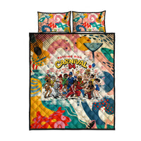 Notting Hill Carnival 94 Quilt Bed Set Vintage Festival Music Caribbean Dancers Steel Drums Pop Art