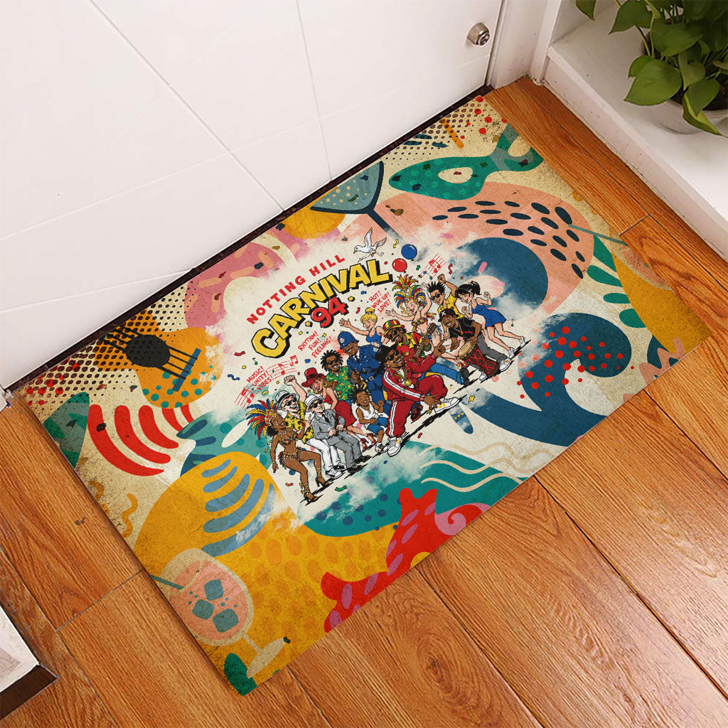 Notting Hill Carnival 94 Rubber Doormat Vintage Festival Music Caribbean Dancers Steel Drums Pop Art