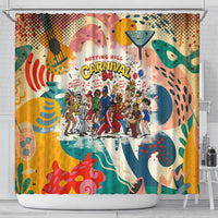 Notting Hill Carnival 94 Shower Curtain Vintage Festival Music Caribbean Dancers Steel Drums Pop Art