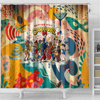 Notting Hill Carnival 94 Shower Curtain Vintage Festival Music Caribbean Dancers Steel Drums Pop Art