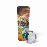 Notting Hill Carnival 94 Skinny Tumbler Vintage Festival Music Caribbean Dancers Steel Drums Pop Art