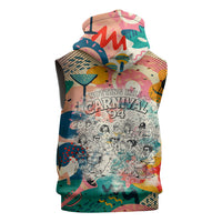 Notting Hill Carnival 94 Sleeveless Hoodie Vintage Festival Music Caribbean Dancers Steel Drums Pop Art