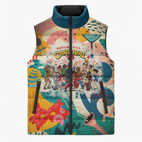 Notting Hill Carnival 94 Sleeveless Puffer Jacket Vintage Festival Music Caribbean Dancers Steel Drums Pop Art