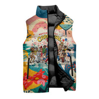 Notting Hill Carnival 94 Sleeveless Puffer Jacket Vintage Festival Music Caribbean Dancers Steel Drums Pop Art