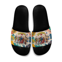 Notting Hill Carnival 94 Slide Sandals Vintage Festival Music Caribbean Dancers Steel Drums Pop Art
