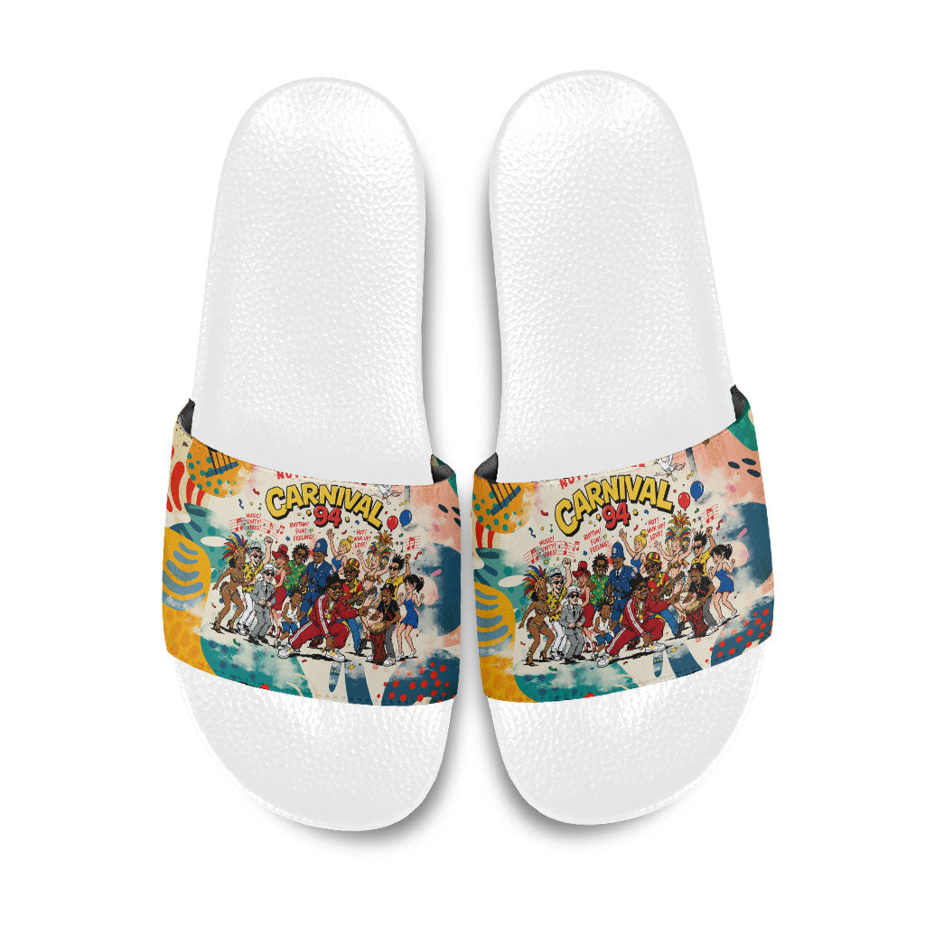 Notting Hill Carnival 94 Slide Sandals Vintage Festival Music Caribbean Dancers Steel Drums Pop Art