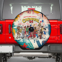 Notting Hill Carnival 94 Spare Tire Cover Vintage Festival Music Caribbean Dancers Steel Drums Pop Art