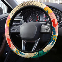 Notting Hill Carnival 94 Steering Wheel Cover Vintage Festival Music Caribbean Dancers Steel Drums Pop Art