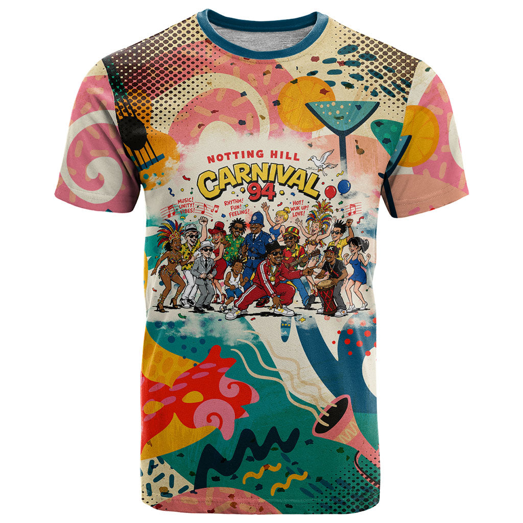 Notting Hill Carnival 94 T Shirt Vintage Festival Music Caribbean Dancers Steel Drums Pop Art