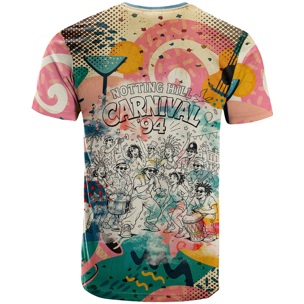 Notting Hill Carnival 94 T Shirt Vintage Festival Music Caribbean Dancers Steel Drums Pop Art
